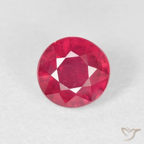 1.01ct Naturale Rosso tendente al rosa Rubino, Rotondo, VS