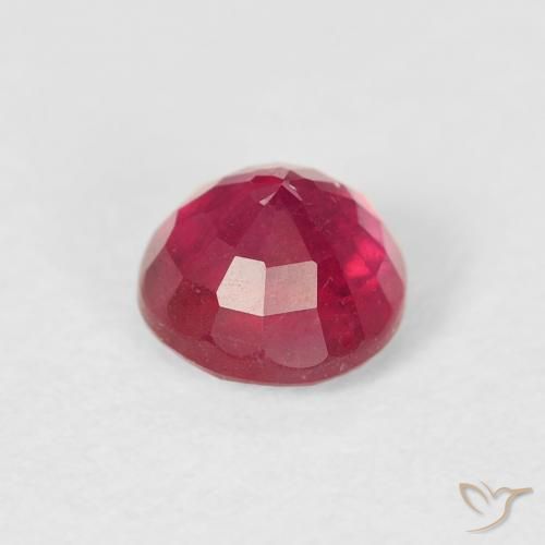 Rubino Rosso tendente al rosa naturale da 1.01 ct, Rotondo, VS