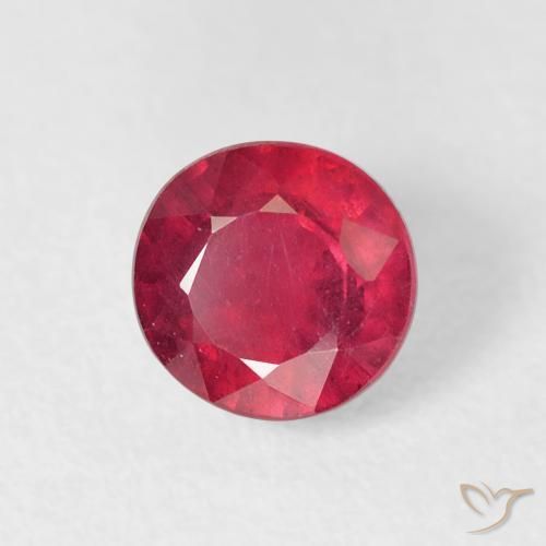 Rubino Cremisi Profondo naturale da 1.10 ct, Rotondo, VS