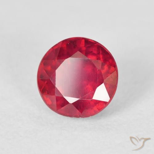 Rubino Cremisi Profondo naturale da 1.39 ct, Rotondo, VS