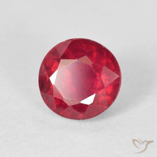 Rubino Cremisi Profondo naturale da 1.37 ct, Rotondo, VS