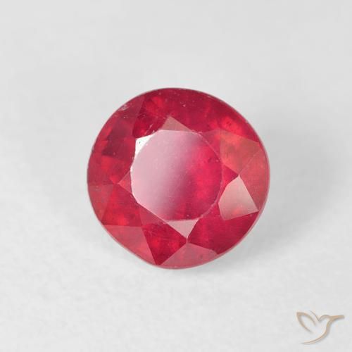 Rubino marmellata rossa naturale da 1.32 ct, Rotondo, VS