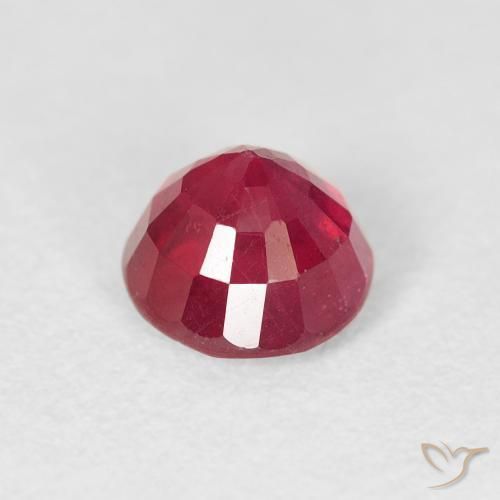 Rubino marmellata rossa naturale da 1.32 ct, Rotondo, VS