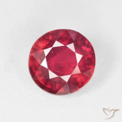 1.62ct Naturale Rosso medio Rubino, Rotondo, VS