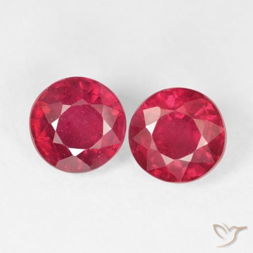 3.12ctw Naturale Rosso medio Rubino, Rotondo, VS