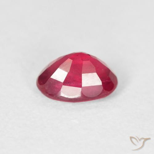 Rubino Cremisi Profondo naturale da 0.76 ct, Ovale, VS-SI