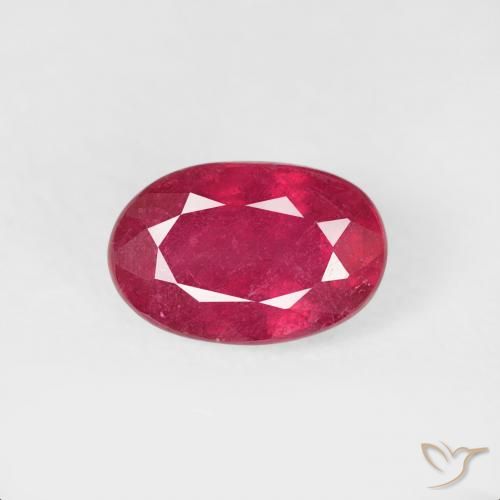 0.78ct Naturale Cremisi Profondo Rubino, Ovale, VS-SI