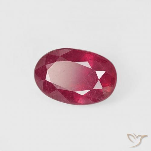 Rubino Cremisi Profondo naturale da 0.78 ct, Ovale, VS-SI