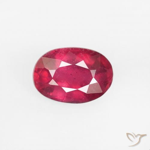 0.77ct Naturale Cremisi Profondo Rubino, Ovale, VS-SI