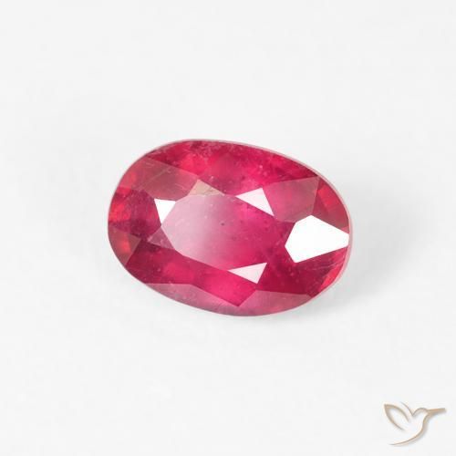 Rubino Cremisi Profondo naturale da 0.77 ct, Ovale, VS-SI