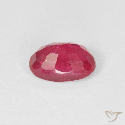 Rubino marmellata rossa naturale da 0.78 ct, Ovale, VS-SI