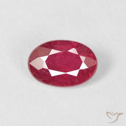 0.75ct Naturale Cremisi Profondo Rubino, Ovale, VS-SI