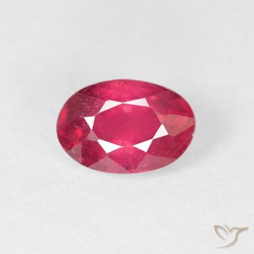 0.82ct Naturale Rosso medio Rubino, Ovale, VS-SI