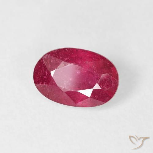 Rubino Rosso medio naturale da 0.78 ct, Ovale, VS-SI