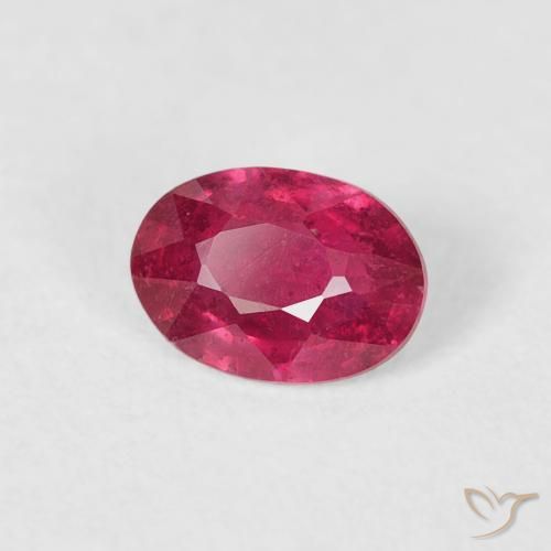 Rubino marmellata rossa naturale da 0.58 ct, Ovale, VS-SI