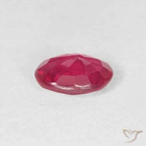 Rubino marmellata rossa naturale da 0.58 ct, Ovale, VS-SI