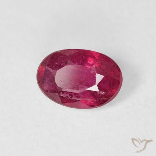 Rubino Rosso tendente al rosa naturale da 0.58 ct, Ovale, VS-SI