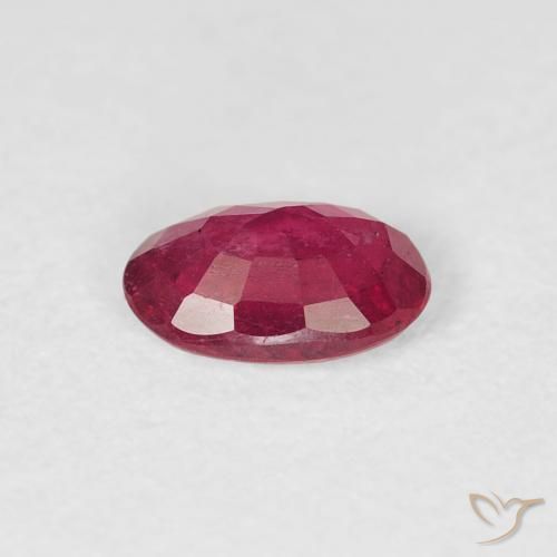 Rubino Rosso tendente al rosa naturale da 0.58 ct, Ovale, VS-SI