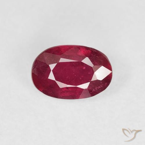 0.77ct Naturale Sangue rosso Rubino, Ovale, VS-SI