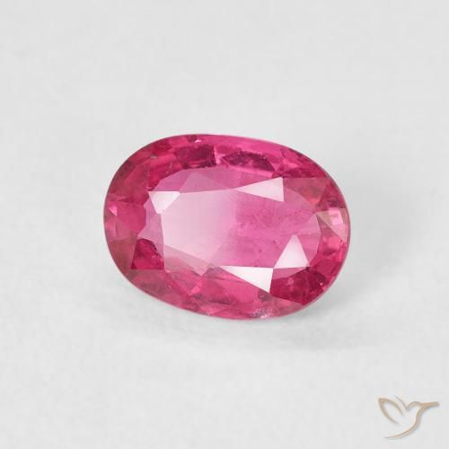 Rubino Rosa scuro naturale da 1.01 ct, Ovale, VS