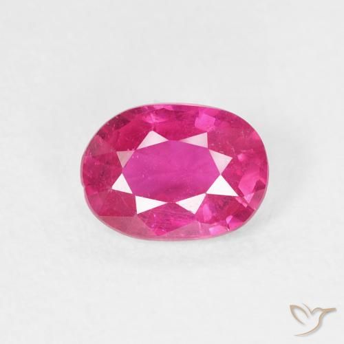 1.03ct Naturale Magenta intenso Rubino, Ovale, VS-SI, Photo A