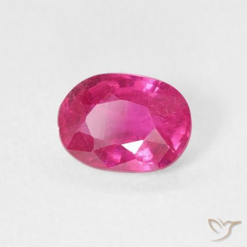 Rubino Magenta intenso naturale da 1.03 ct, Ovale, VS-SI