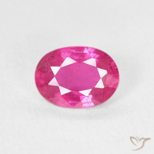 1.06ct Naturale Rosa scuro Rubino, Ovale, VS