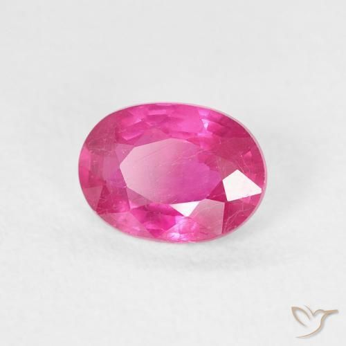 Rubino Rosa scuro naturale da 1.06 ct, Ovale, VS