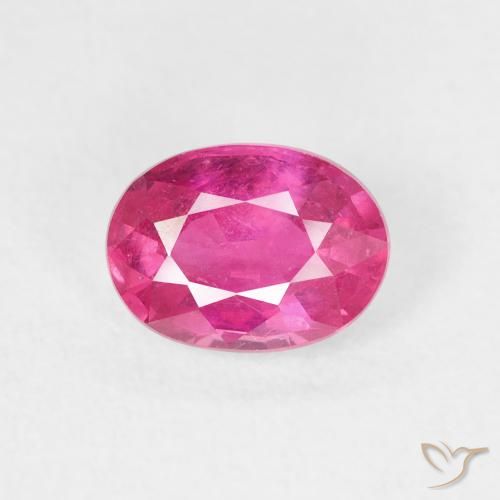 1.26ct Naturale Rosa scuro Rubino, Ovale, VS