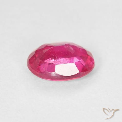 Rubino Medium Dark-Pink naturale da 1.12 ct, Ovale, VS