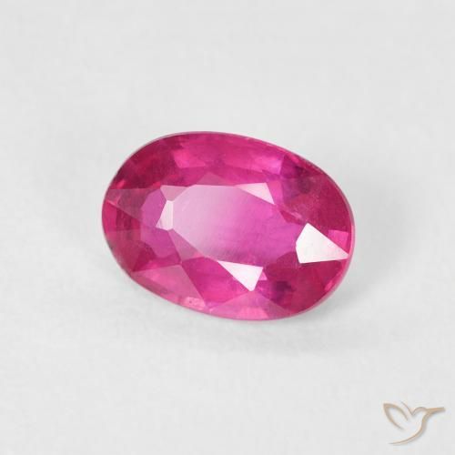 Rubino Rosa scuro naturale da 1.04 ct, Ovale, VS