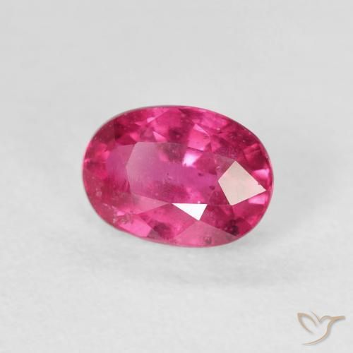 Rubino Medium Dark-Pink naturale da 1.25 ct, Ovale, VS