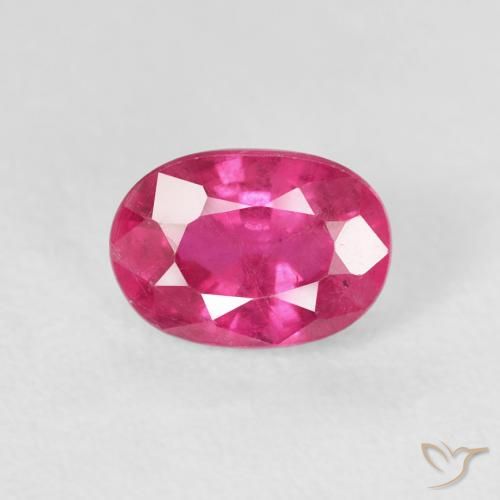 1.33ct Naturale Medium Dark-Pink Rubino, Ovale, VS