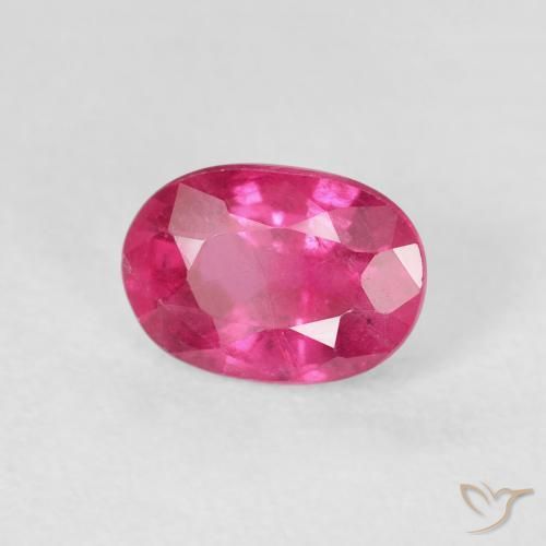 Rubino Medium Dark-Pink naturale da 1.33 ct, Ovale, VS
