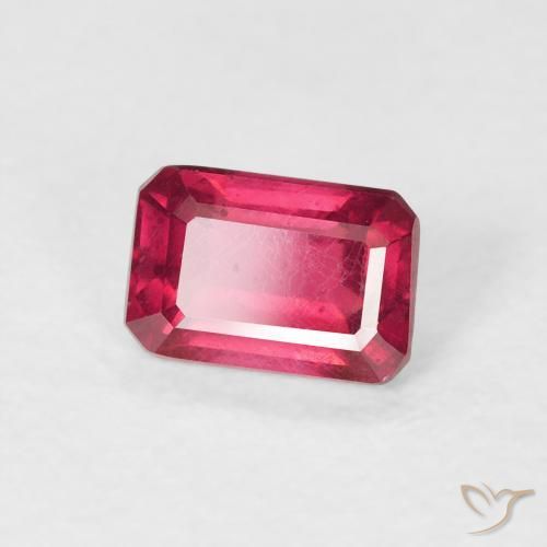 Rubino Rosso tendente al rosa naturale da 0.90 ct, Ottagonale / Taglio smeraldo, VS