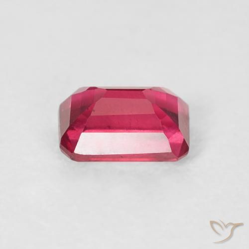 Rubino Rosso tendente al rosa naturale da 0.90 ct, Ottagonale / Taglio smeraldo, VS