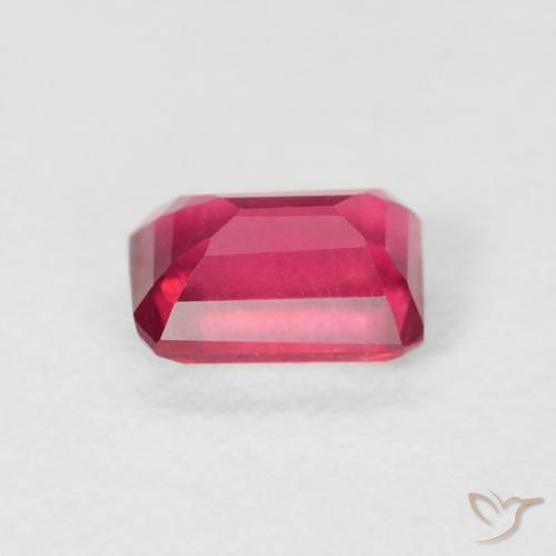 Rubino Rosso tendente al rosa naturale da 0.96 ct, Ottagonale / Taglio smeraldo, VS
