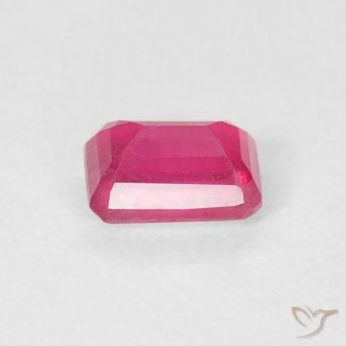 Rubino Rosso medio naturale da 0.90 ct, Ottagonale / Taglio smeraldo, VS