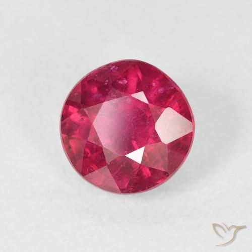 Rubino Cremisi Profondo naturale da 1.30 ct, Rotondo, VS