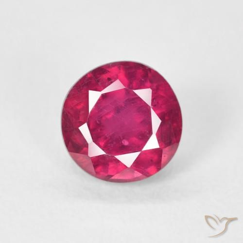 1.14ct Naturale Rosso chiaro Rubino, Rotondo, VS