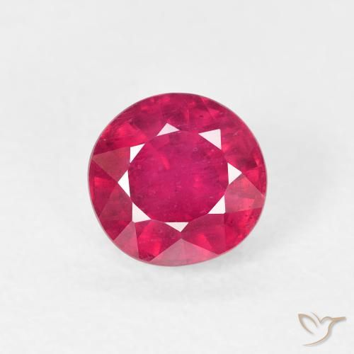 1.21ct Naturale Rosso chiaro Rubino, Rotondo, VS