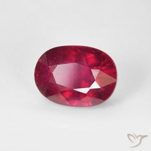 Rubino Rosso scuro naturale da 2.48 ct, Ovale, VS-SI
