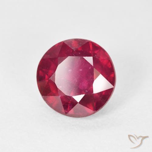 Rubino Cremisi Profondo naturale da 3.37 ct, Rotondo, VS