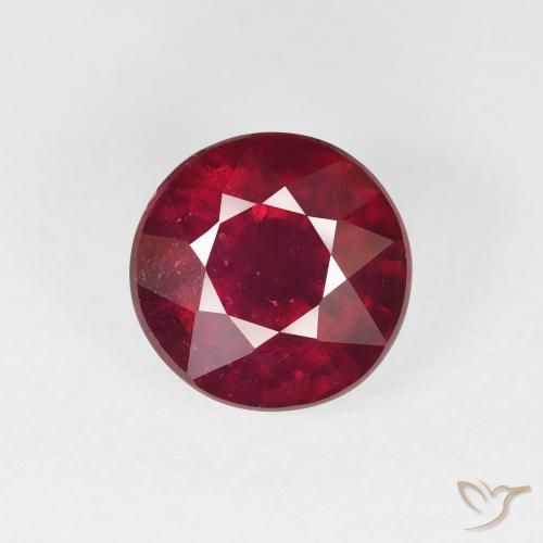 3.93ct Naturale Rosso scuro Rubino, Rotondo, VS