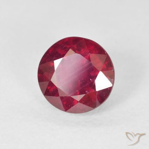 Rubino Rosso tendente al rosa naturale da 2.88 ct, Rotondo, VS