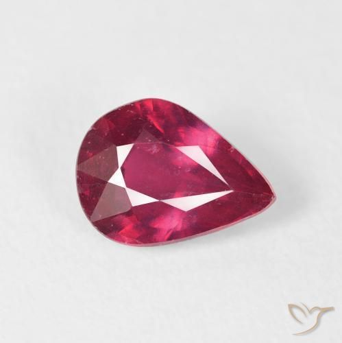 Rubino marmellata rossa naturale da 1.40 ct, Forma a pera, VS-SI