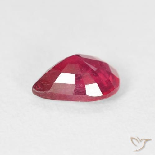 Rubino marmellata rossa naturale da 1.40 ct, Forma a pera, VS-SI