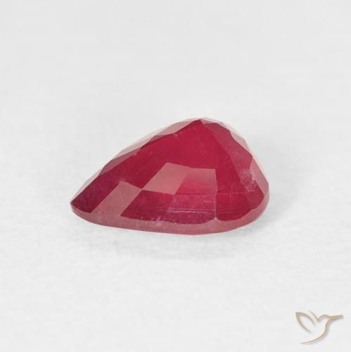 Rubino Rosso medio naturale da 1.50 ct, Forma a pera, VS-SI