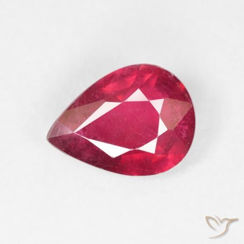 1.32ct Naturale Cremisi Profondo Rubino, Forma a pera, VS-SI