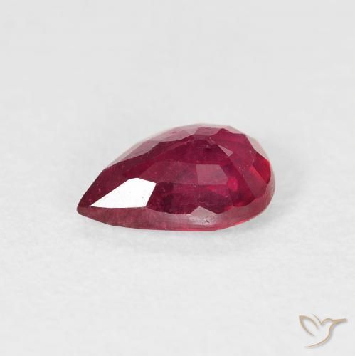 Rubino Rosso medio naturale da 1.19 ct, Forma a pera, VS-SI